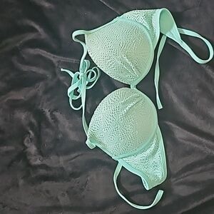 Mint blue bikini top